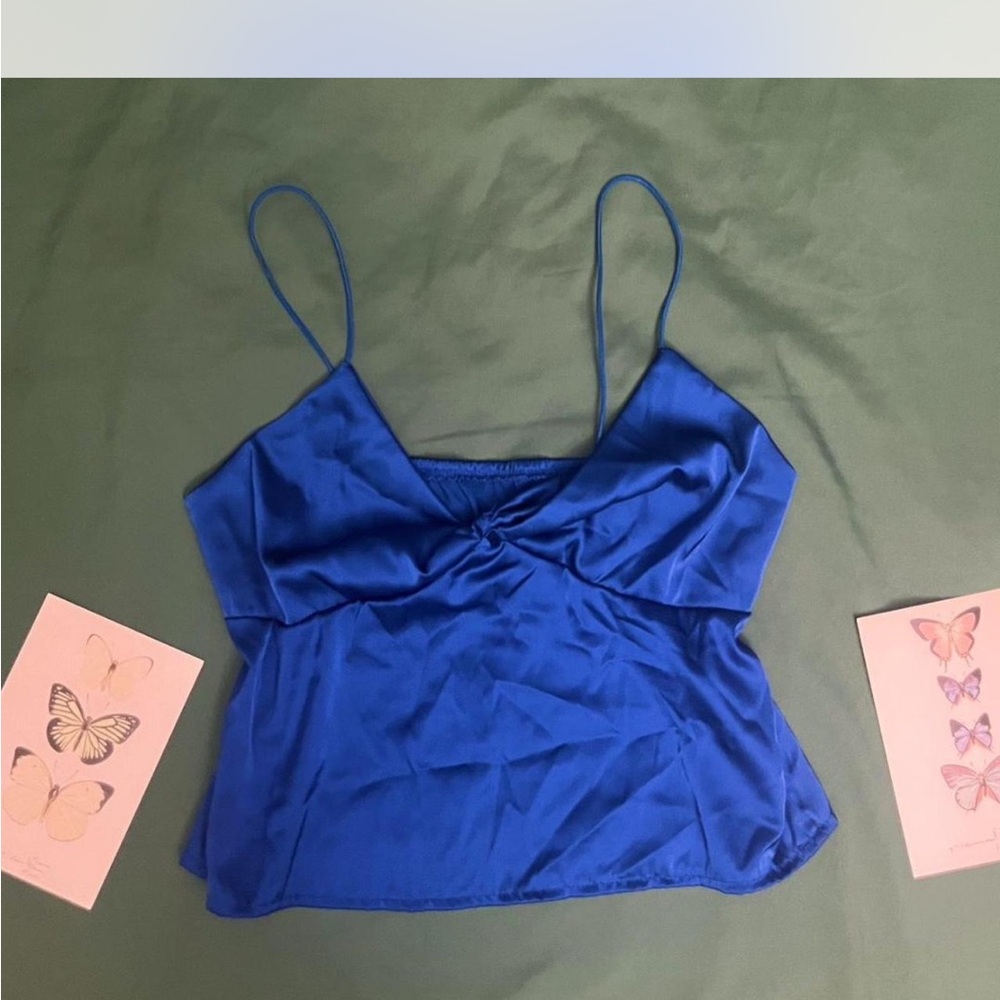 royal blue cami & blue tank top